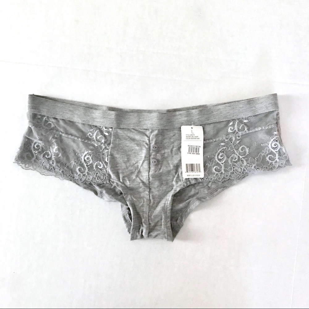 NWT Gray Honeydew Lacey Boyshorts